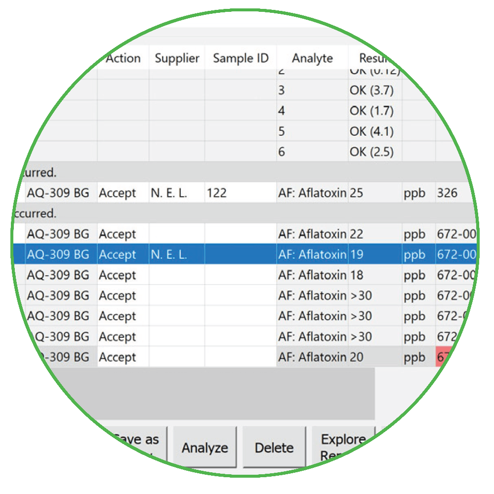 screenshot example of onboard data