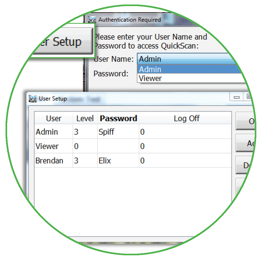 screenshot example of user authentication