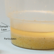 sample layer and particulates