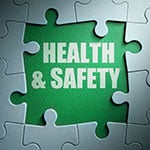 Image showing a puzzle with pieces missing revealing the words 'Health and Safety'